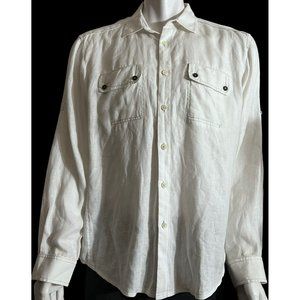 Tommy Bahama Relax 100% Linen Men Shirt long sleeve size M